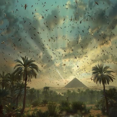 سفر الخروج 10:15 - وغطى وجه كل الارض حتى اظلمت الارض. واكل جميع عشب الارض وجميع ثمر الشجر الذي تركه البرد. حتى لم يبق شيء اخضر في الشجر ولا في عشب الحقل في كل ارض مصر