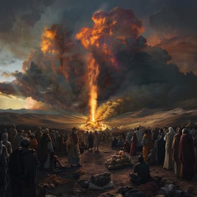 出埃及记 13:22 - 日间云柱，夜间火柱，他总不收去，使柱离开百姓的面前。