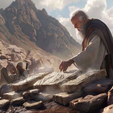 Vyhnanství 19:24 - I řekl jemu Hospodin: Jdi, sstup, a potom vstup ty a Aron s tebou. Kněží pak a lid ať se nepokoušejí vstoupiti k Hospodinu, aby se na ně neobořil.