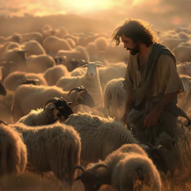 創世記 30:40 - ヤコブ其羔羊を區分ちラバンの群の面を其群の斑入なる者と黑き者に對はしめたりしが己の群をば一所に置てラバンの群の中にいれざりき