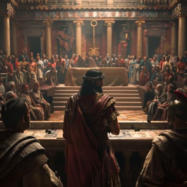 Mateo 27:11 - Y Jesús estuvo delante del presidente; y el presidente le preguntó, diciendo: ¿Eres tú el Rey de los judíos? Y Jesús le dijo: Tú lo dices.